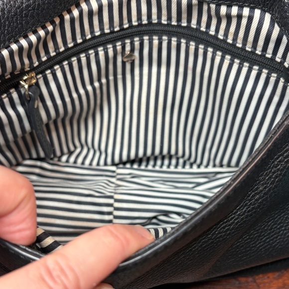 Kate Spade Pebbled Leather Flap Bag • Black Crossbody Shoulder - Picture 6 of 13
